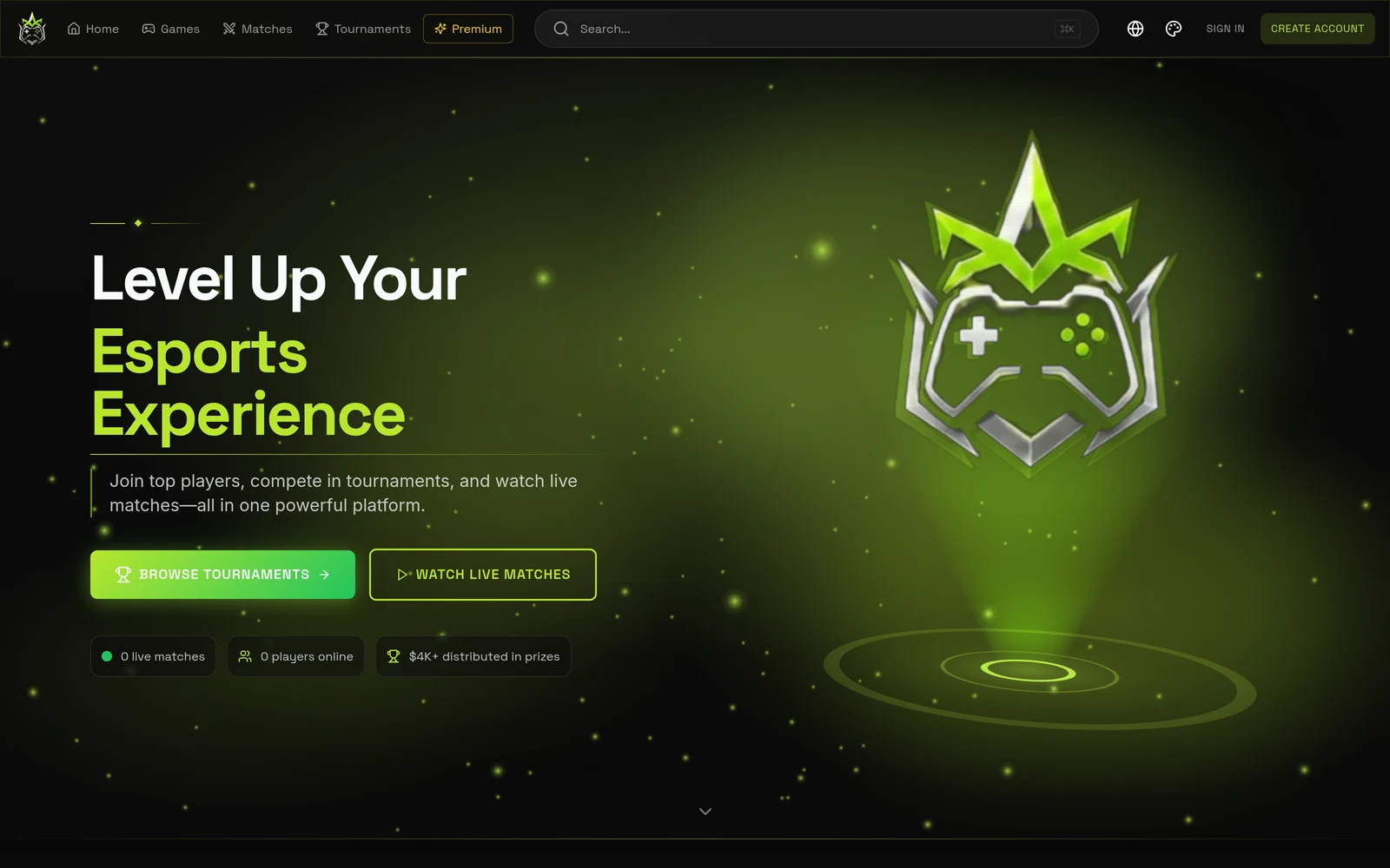 Tournament Suite community interface with branded navigation and community content